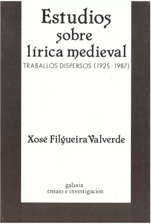 ESTUDIOS SOBRE LIRICA MEDIEVAL