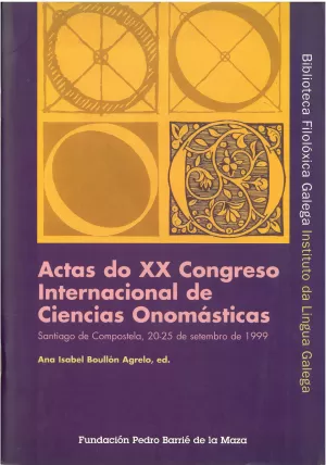 ACTAS DO XX CONGRESO INTERNAC. CIENCIAS ONOMASTICAS (+CD)